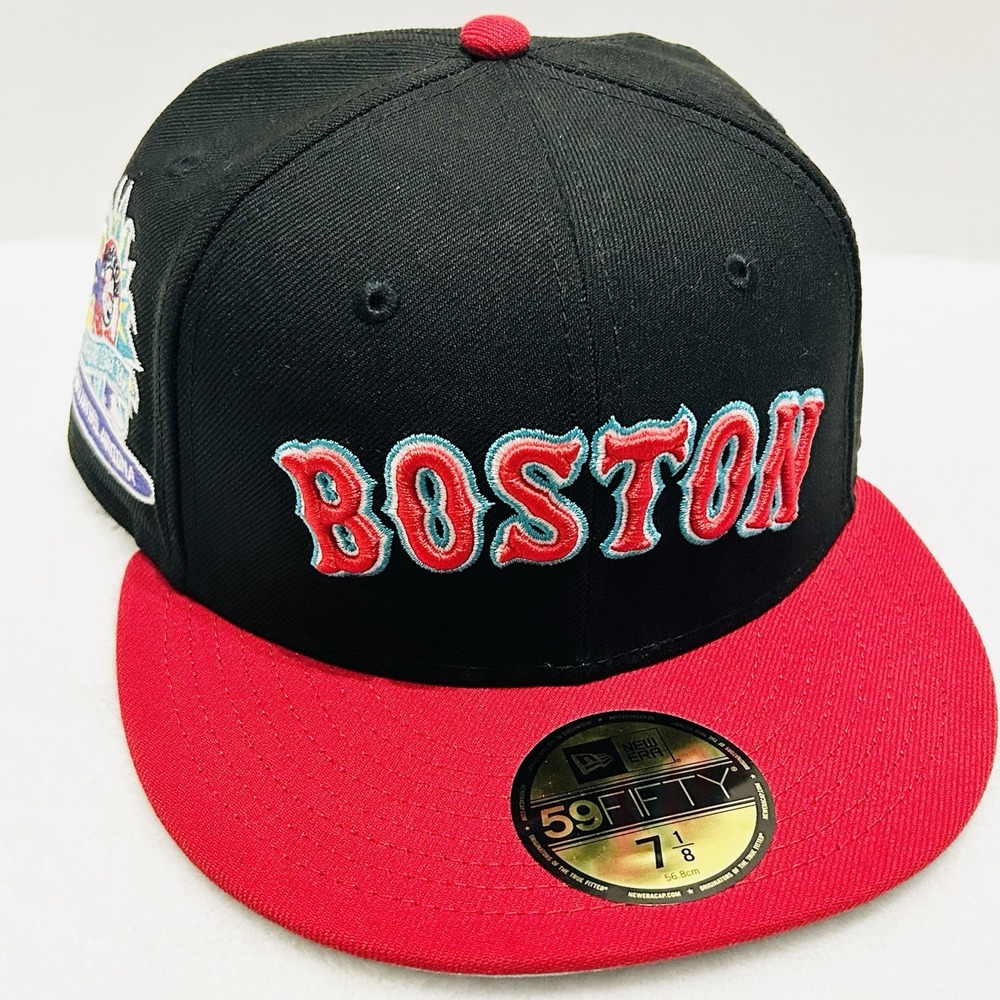 New Era Boston Red Sox Spring Training 59FIFTY Fitted Hat Cap 7 1/8 Black MLB